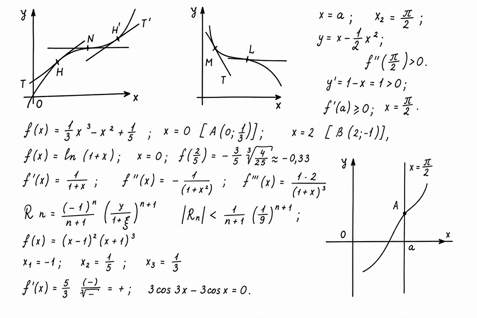 Notes manuscrites — suites numériques